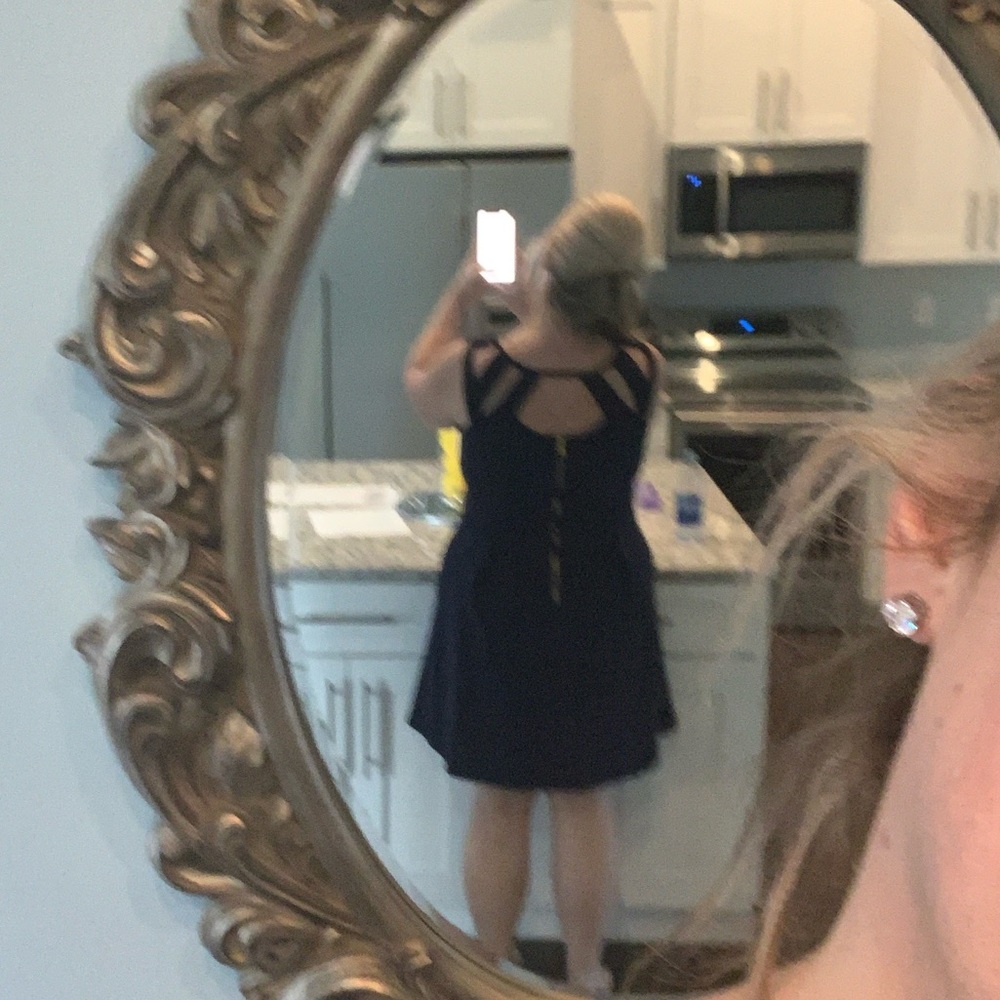 Betsy Johnson navy dress - Picture 3 of 5